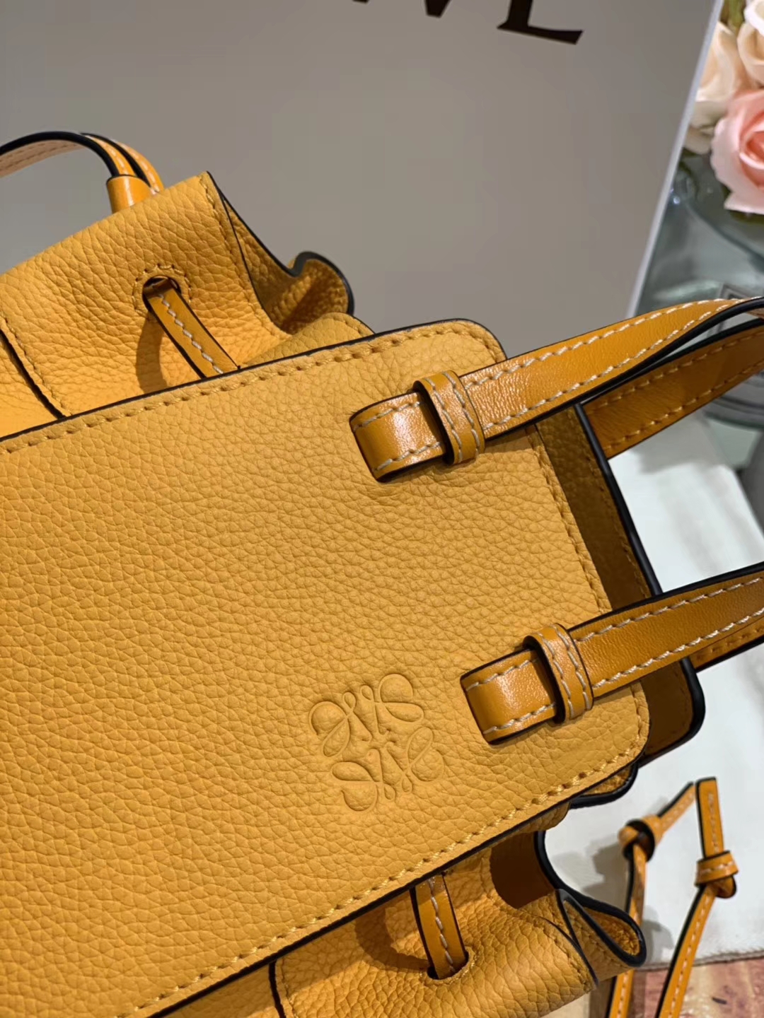 Loewe 迷你hammock 吊床包 手提包 橘黄
