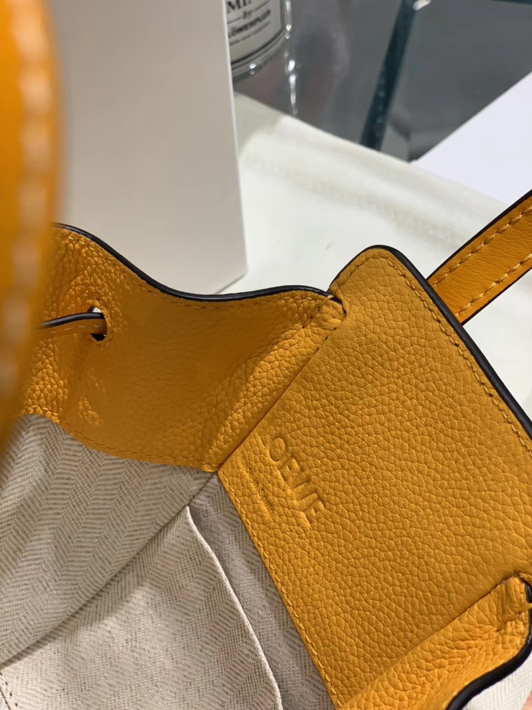 Loewe 迷你hammock 吊床包 手提包 橘黄