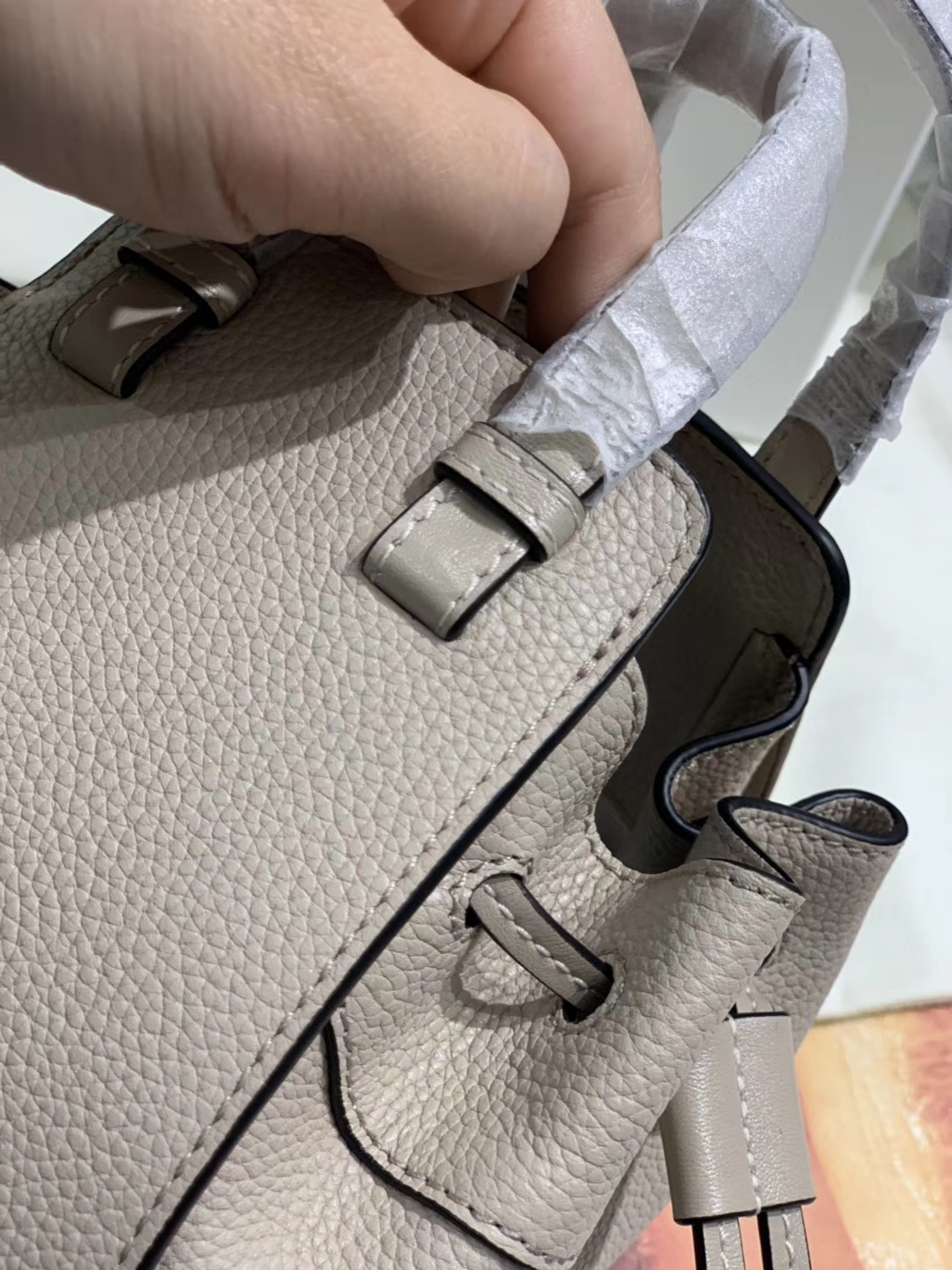 Loewe 迷你hammock 吊床包 手提包 大象灰