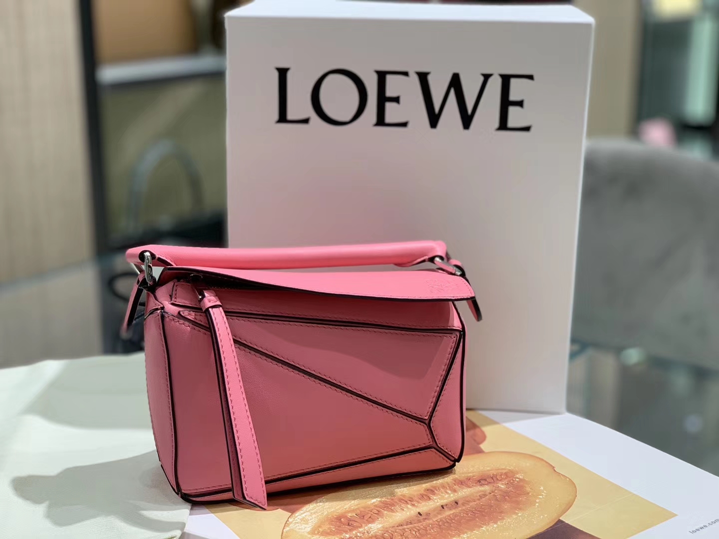 Loewe puzzle 迷你 超级跑量款 2019新色 玫红色