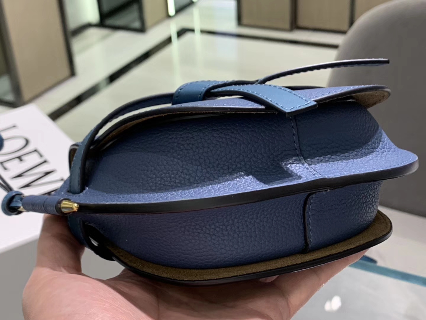Loewe Gate系列 2019新色 斜挎小包 Mini号 蓝色