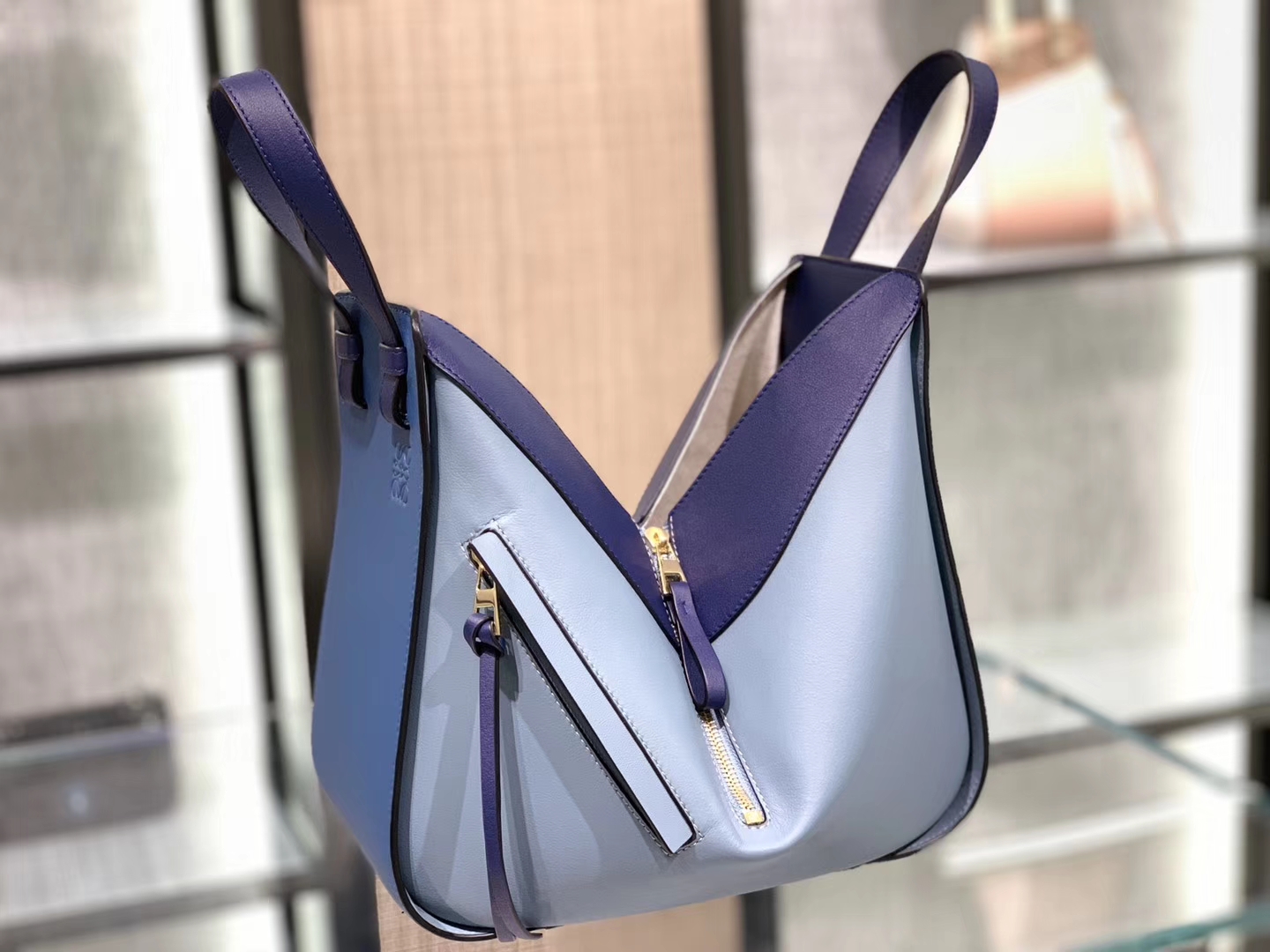 Loewe hammock 吊床包 新色 蓝拼 六种背法