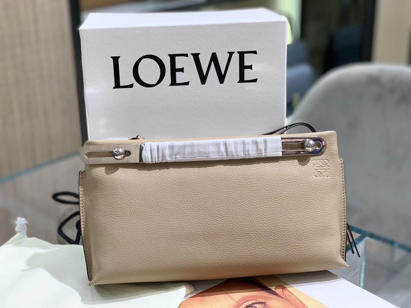 Loewe 罗意威 新款手柄 风衣灰 官网同步 原厂皮料五金制定