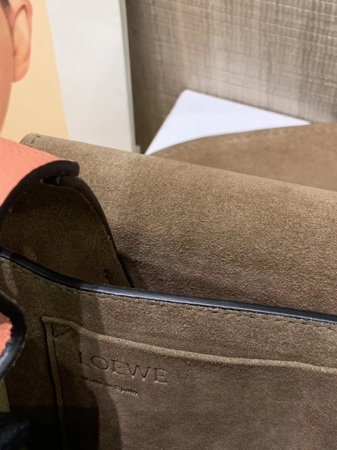 Loewe Gate系列 2019新色 斜挎中号 龙虾粉   