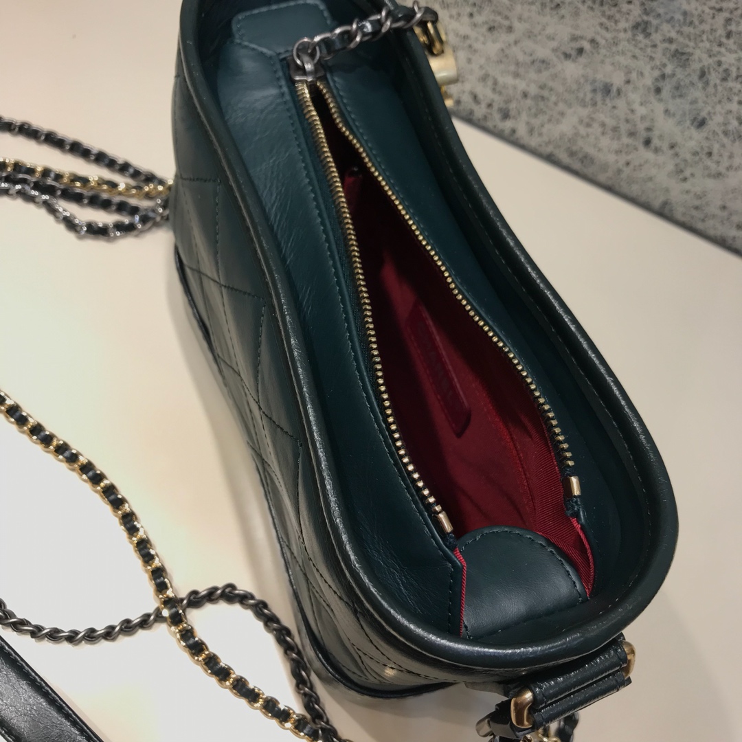 Chanel 香奈儿 Gabrielle 顶级代购版本 20cm 原厂树膏皮 绿色 特殊渠道原厂皮 少量现货