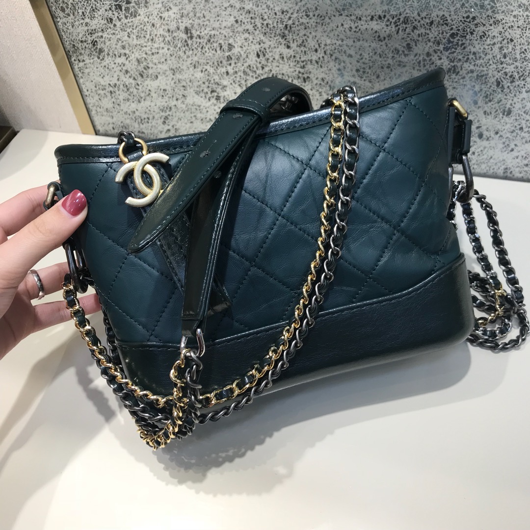 Chanel 香奈儿 Gabrielle 顶级代购版本 20cm 原厂树膏皮 绿色 特殊渠道原厂皮 少量现货
