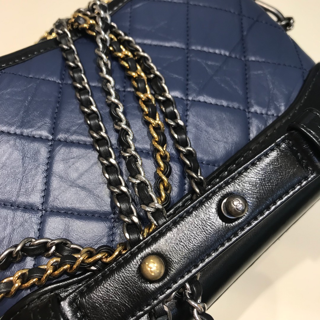 Chanel 香奈儿 Gabrielle 顶级代购版本 20cm 原厂树膏皮 蓝色 特殊渠道原厂皮 少量现货