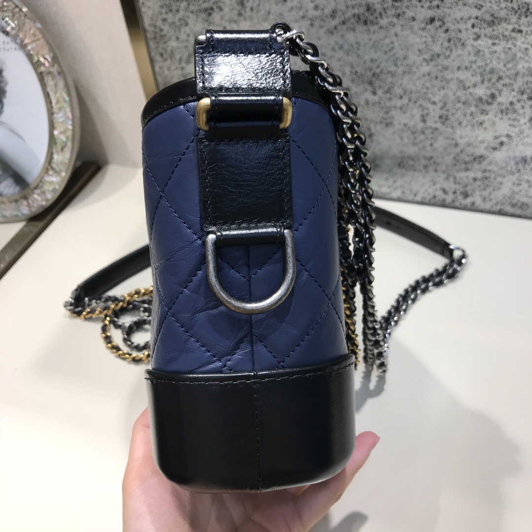 Chanel 香奈儿 Gabrielle 顶级代购版本 20cm 原厂树膏皮 蓝色 特殊渠道原厂皮 少量现货