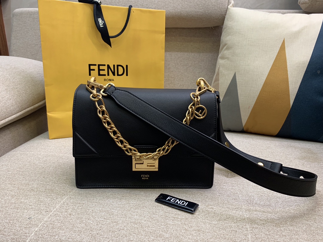 Fendi 芬迪 KAN U 系列 中号25cm 斜挎手提两用包 复古女包