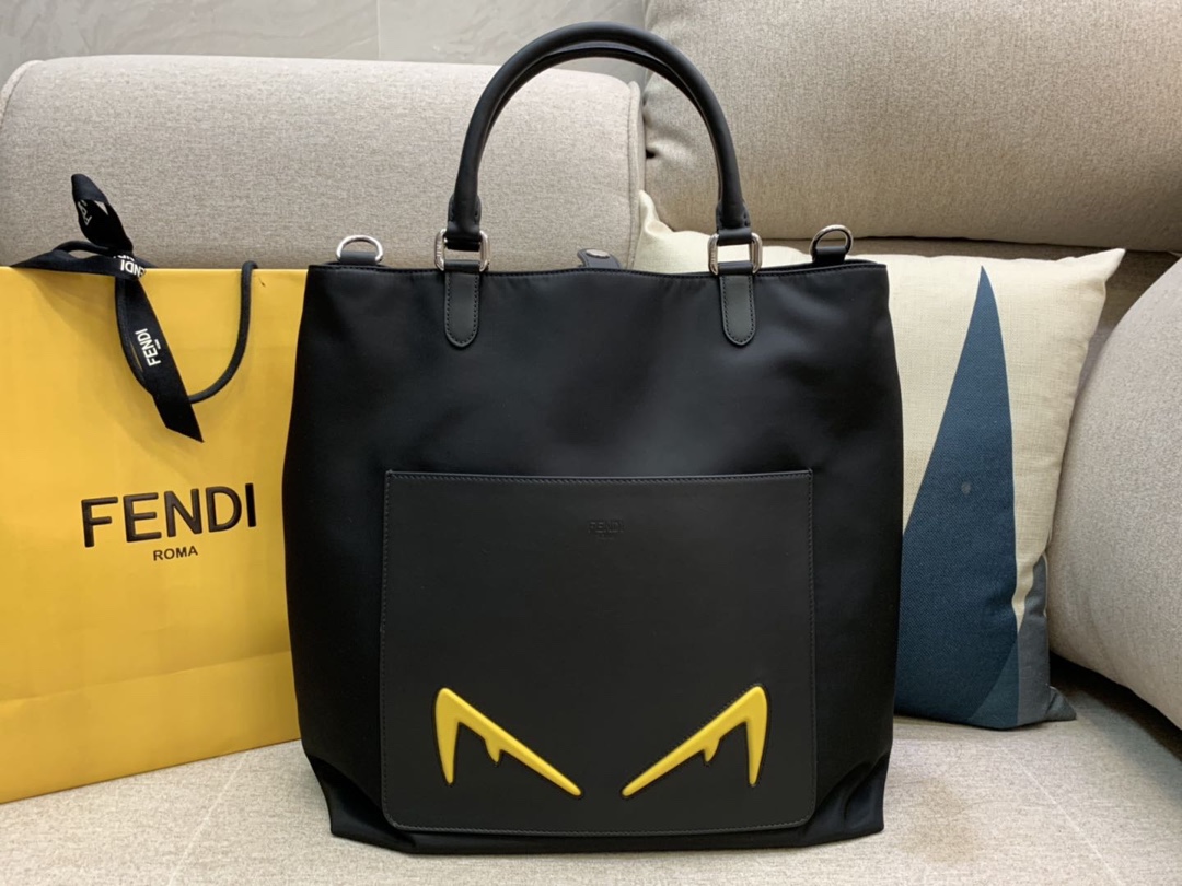 Fendi 芬迪 双手柄手提袋 黄色恶魔眼睛 男女可用 实用百搭款