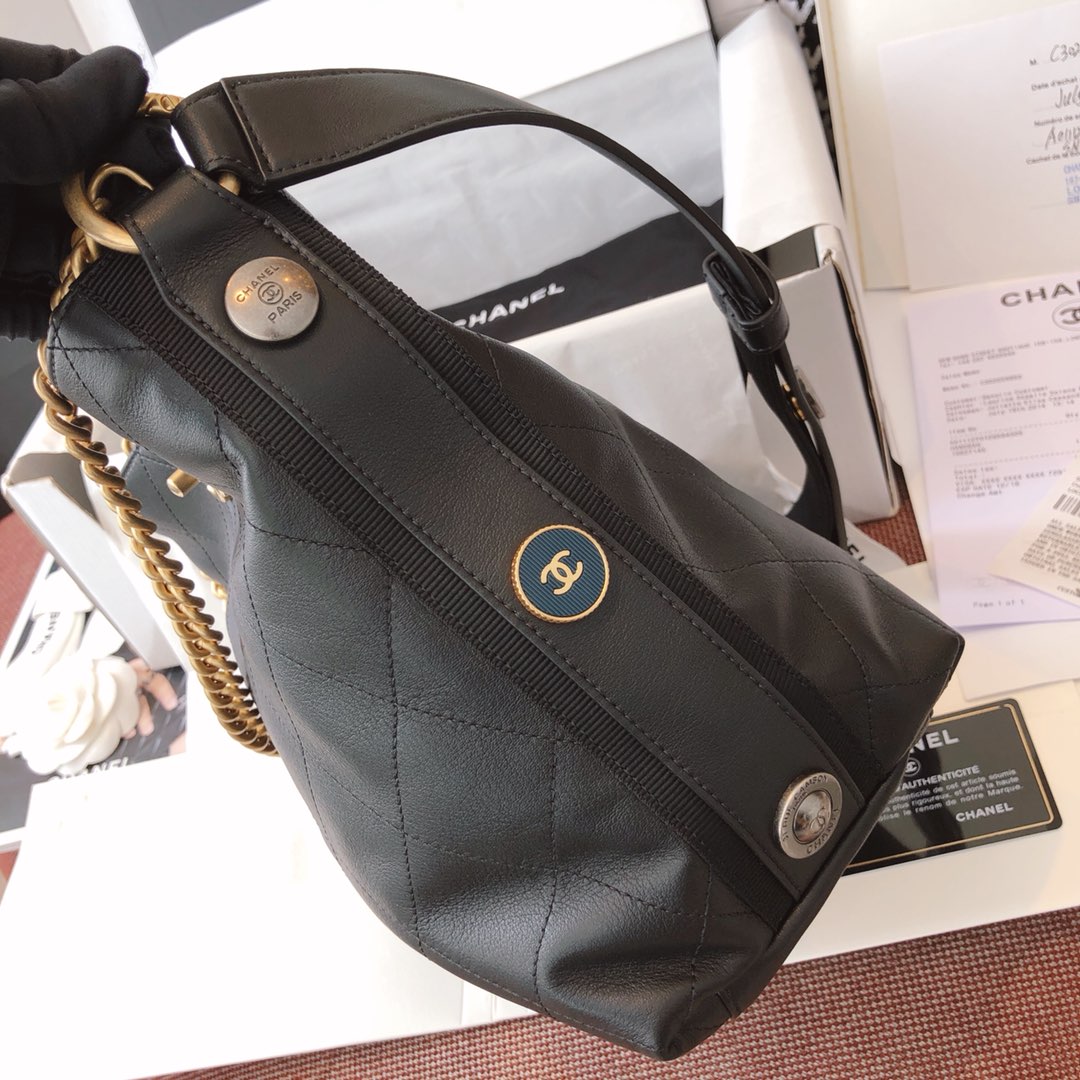 Chanel 嬉皮包 单肩斜挎包 黑色 23cm 原厂皮 现货