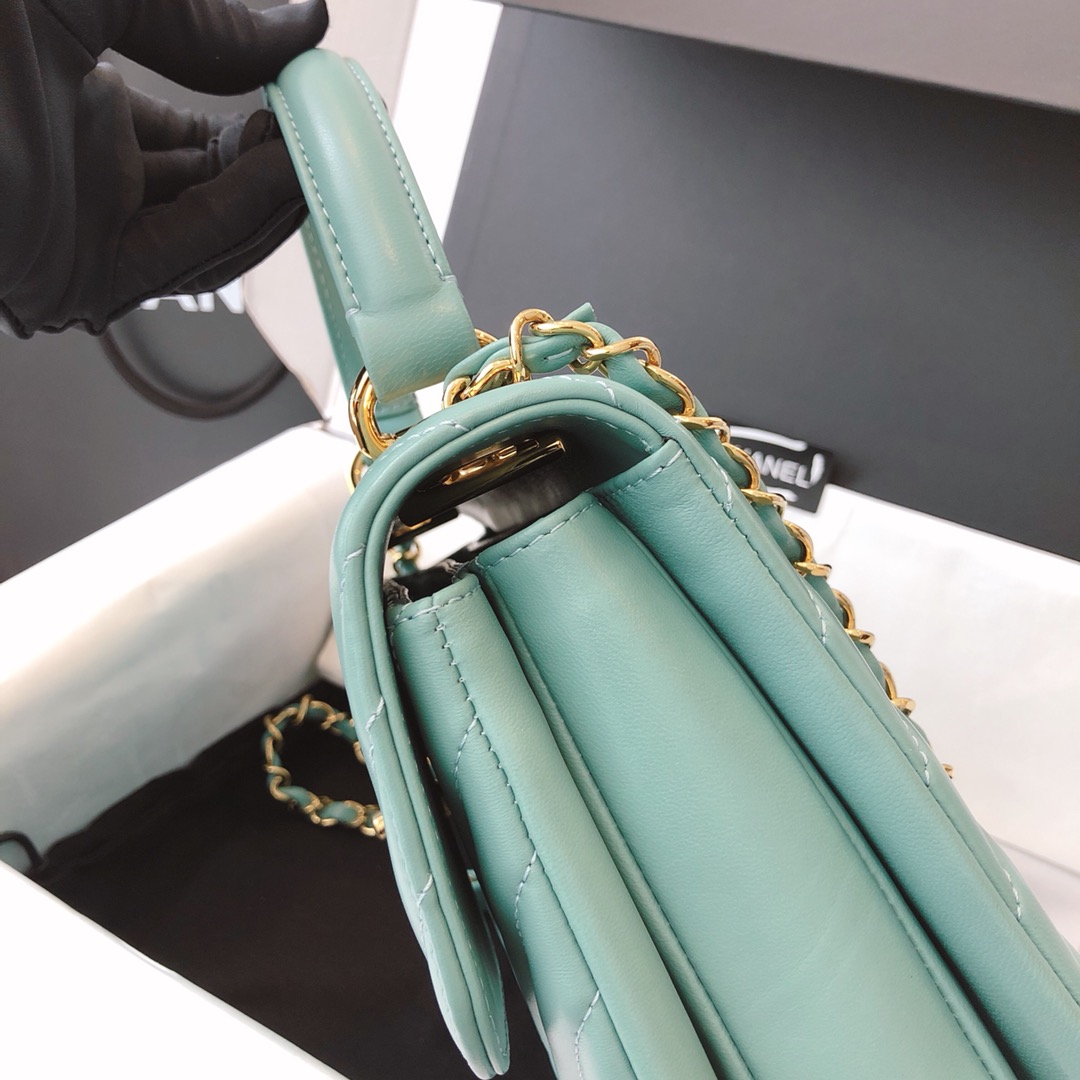 Chanel 香奈儿 Trendy CC 原厂进口小羊皮 薄荷绿 25cm