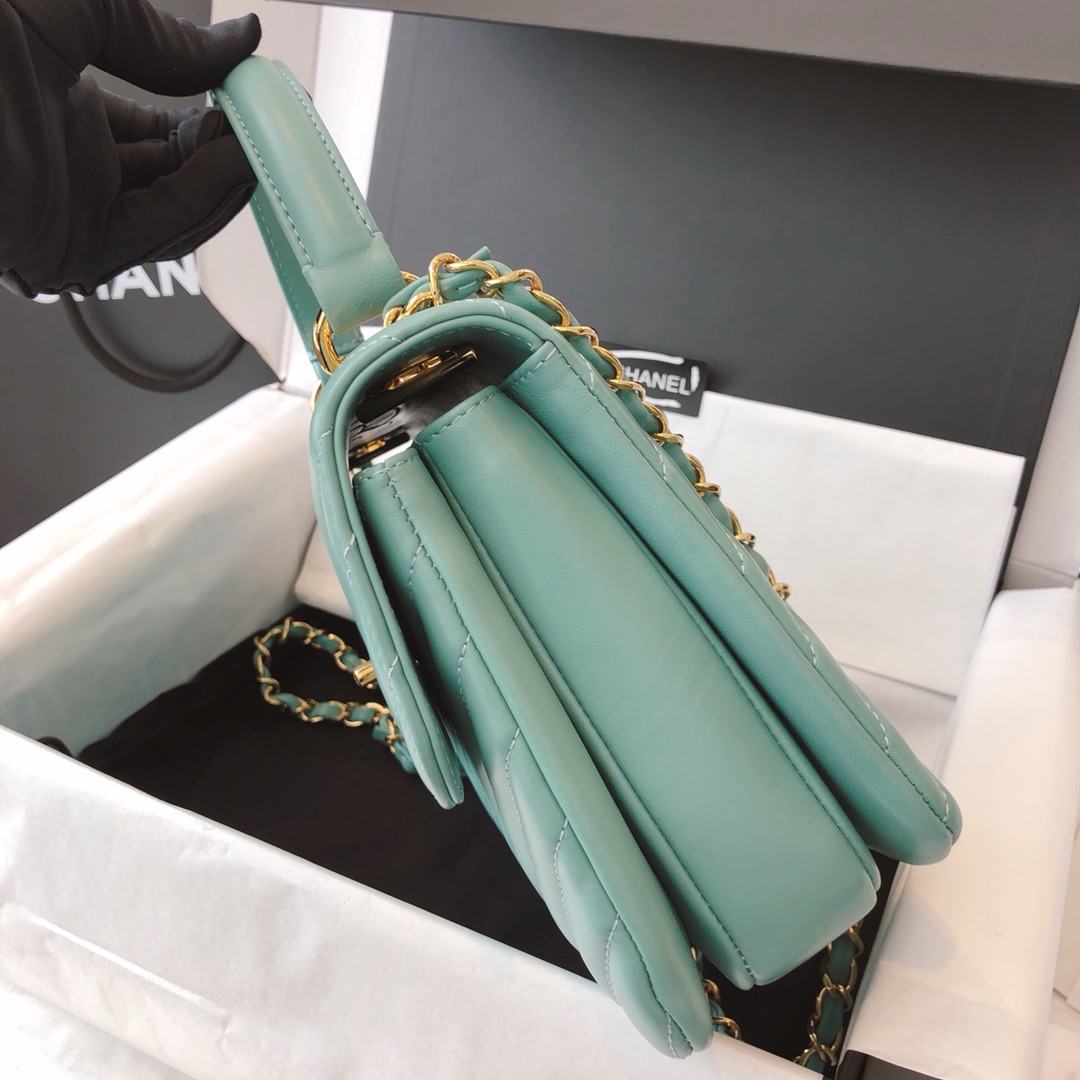Chanel 香奈儿 Trendy CC 原厂进口小羊皮 薄荷绿 25cm