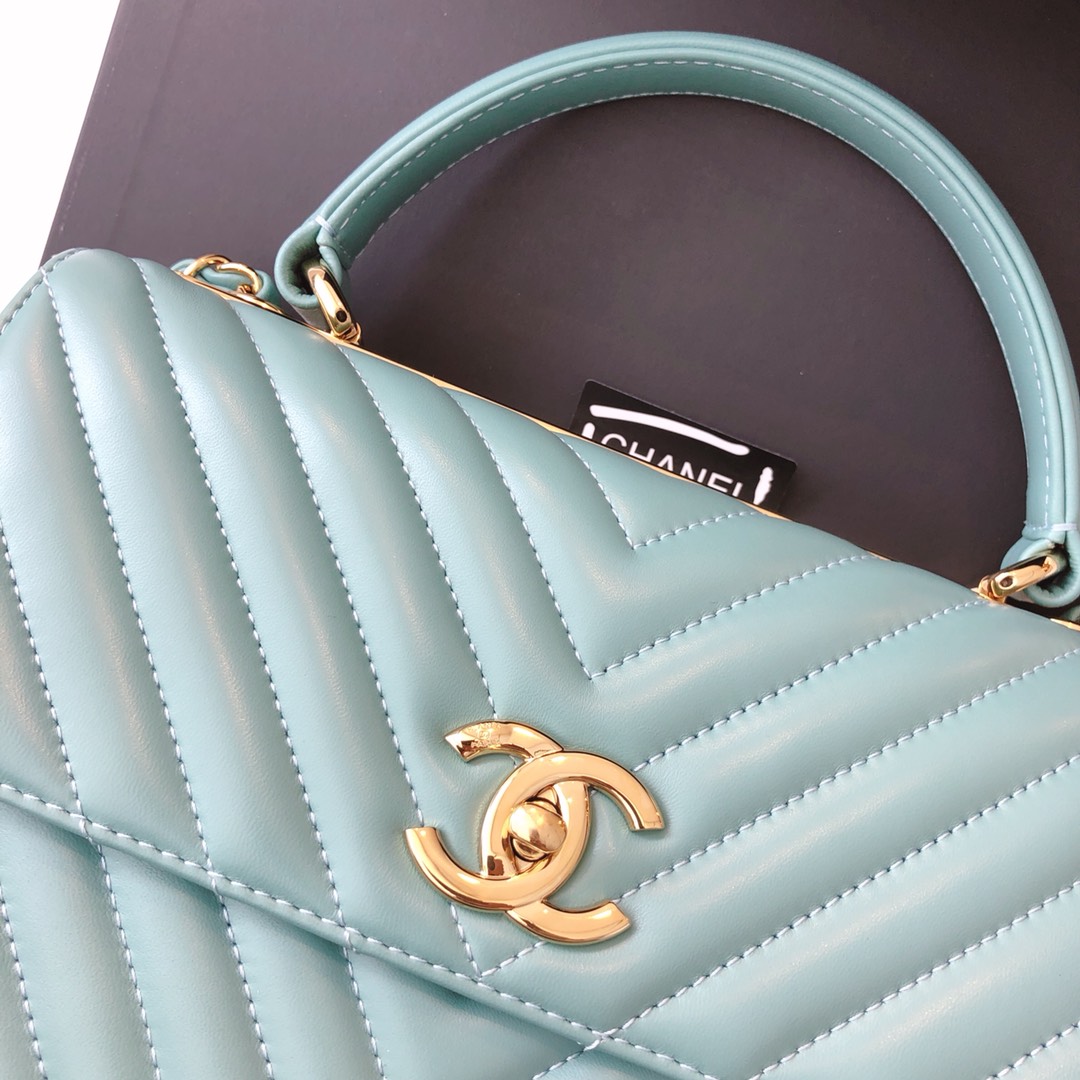 Chanel 香奈儿 Trendy CC 原厂进口小羊皮 薄荷绿 25cm