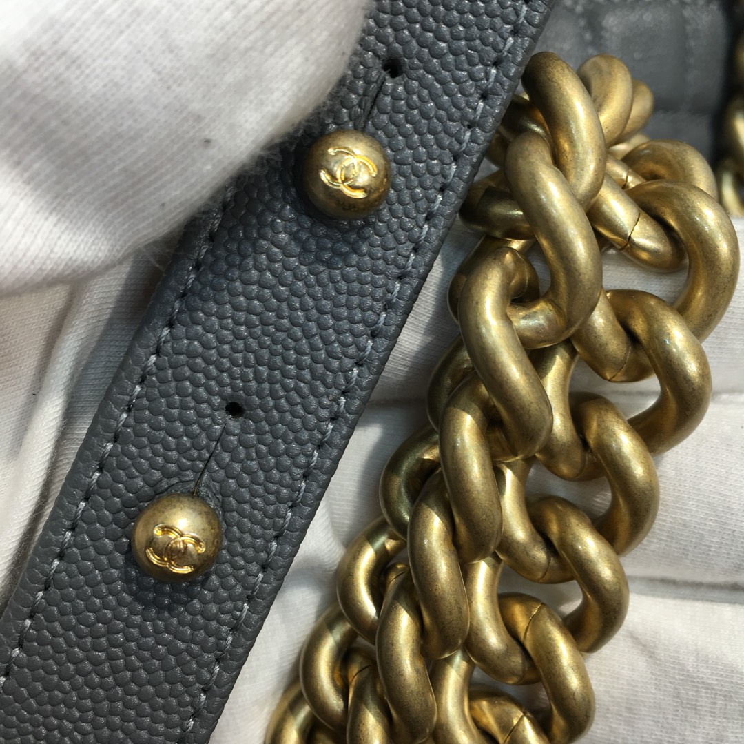 Chanel 香奈儿 leboy 中号 25cm 经典菱格 正品级 锡器灰