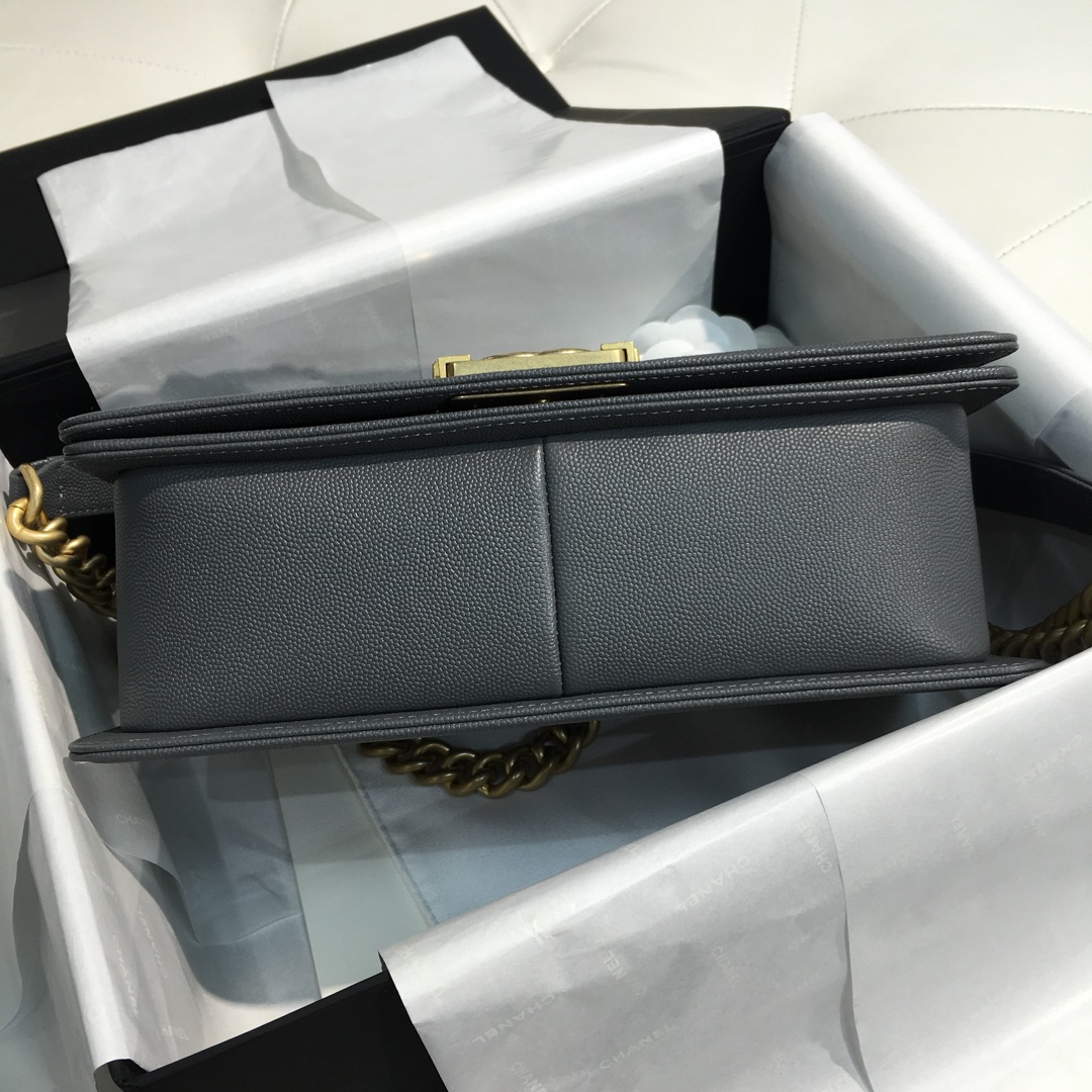 Chanel 香奈儿 leboy 中号 25cm 经典菱格 正品级 锡器灰