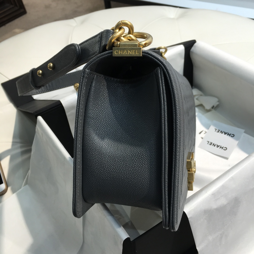 Chanel 香奈儿 leboy 中号 25cm 经典菱格 正品级 锡器灰