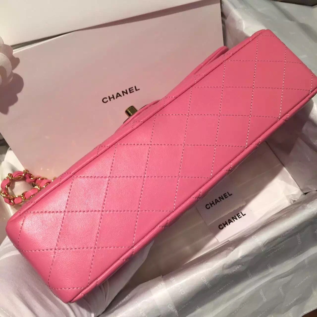 Chanel 香奈儿 Classic Flap 代购版本 25cm～进口小羊皮～桃粉色