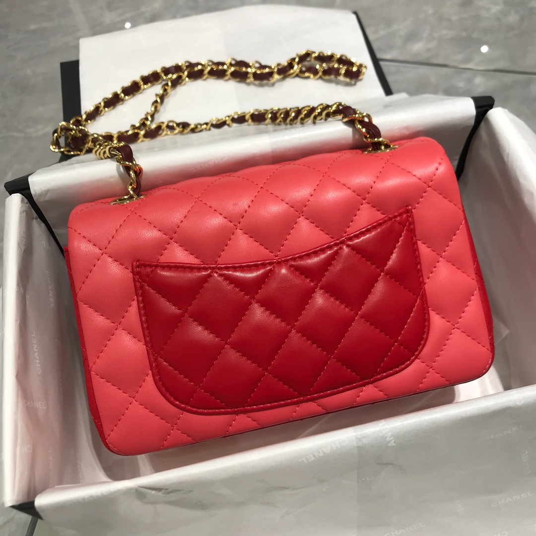 Chanel 香奈儿 Classic Flap 20cm 小羊皮真空电镀纯铜五金～ 三拼色～金扣