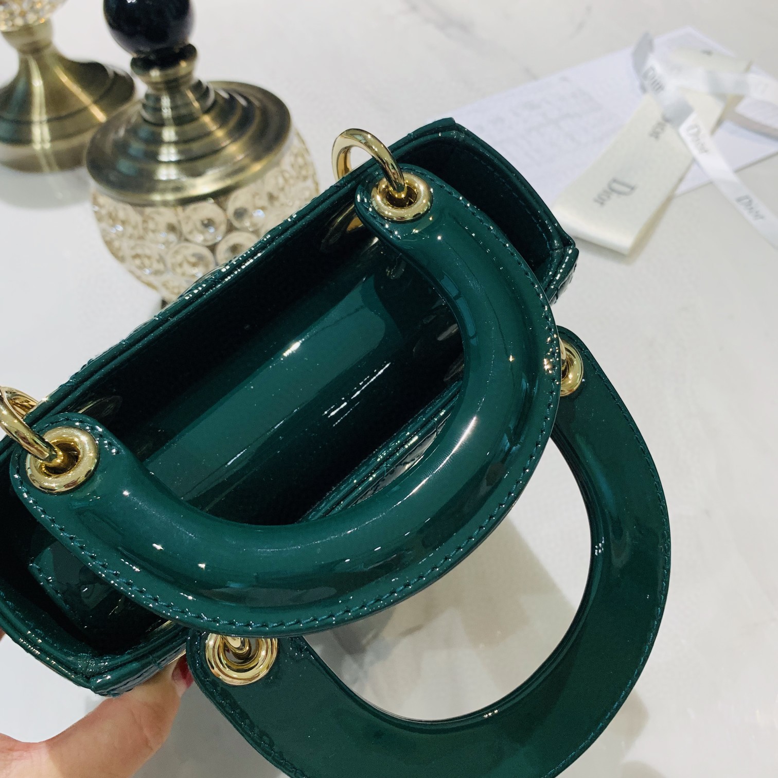 三格Lady    现货  祖母绿色 尺寸 17cm 进口牛漆皮 精钢316*五金 最高品质 让你出入z柜零压力 品质无人超越