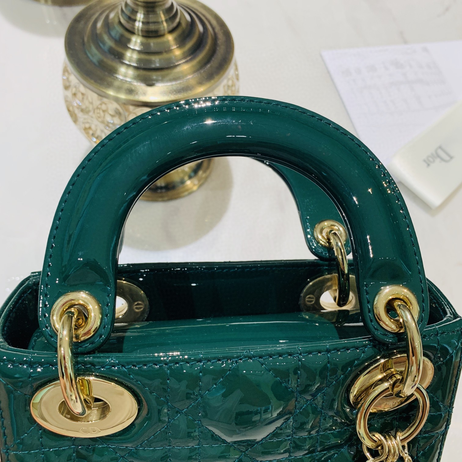 三格Lady    现货  祖母绿色 尺寸 17cm 进口牛漆皮 精钢316*五金 最高品质 让你出入z柜零压力 品质无人超越