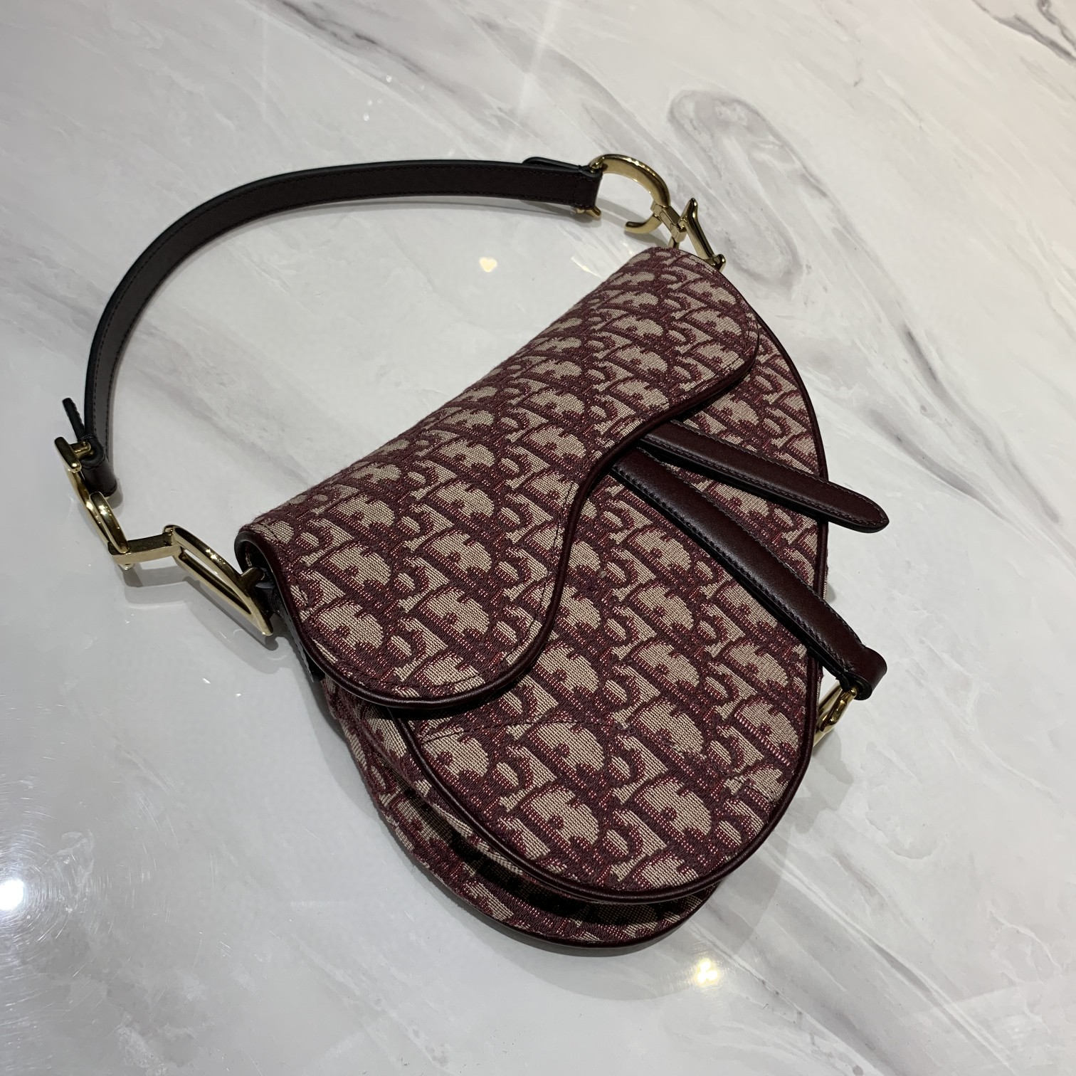 #saddle bag#红色老花马鞍包 大号25.5cm 小号19.5cm
