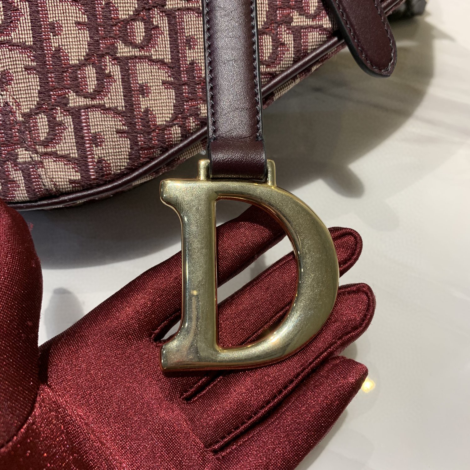 #saddle bag#红色老花马鞍包 大号25.5cm 小号19.5cm